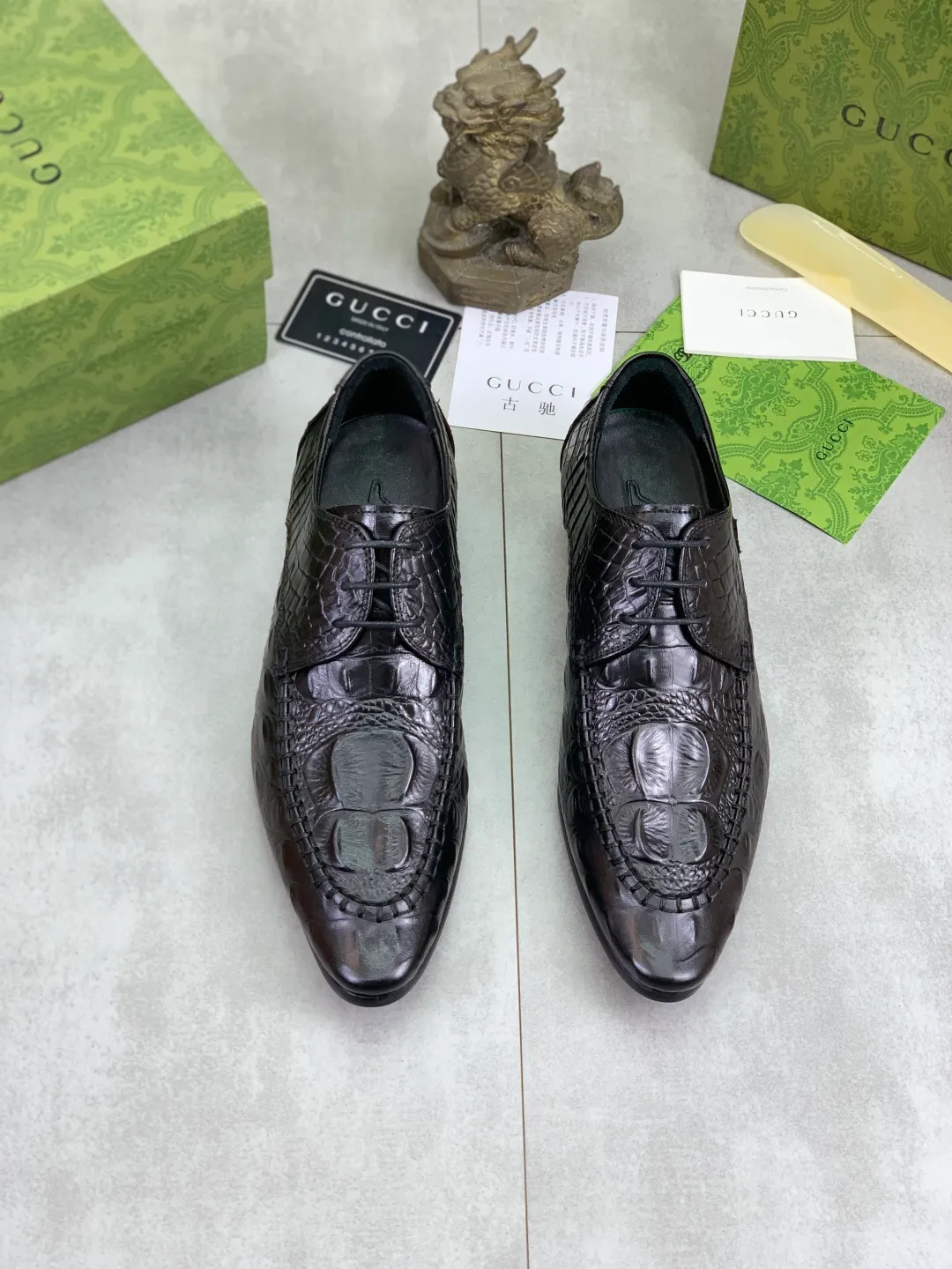 Men's Men's Shoes 💰P500 [New Style] 💰💎💎💎 [Gucci] GUCCI high-end men's formal business leather shoes, original order 1:1! Original imported high-end calfskin, original metal buckle, imported first-layer pigskin lining for feet, original high-end outsole, men's shoe size: 38-44
